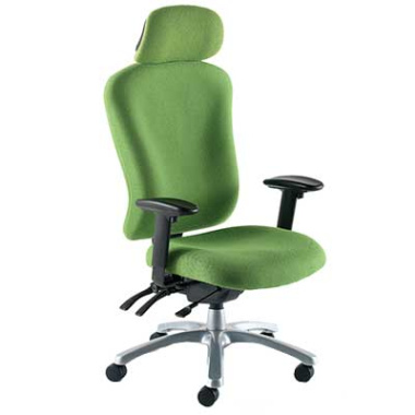 Zircon High Back 24hr Fabric Armchair with Headrest