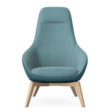 Aria Lounge Chair with 4 Wooden Legs - AR1-B04