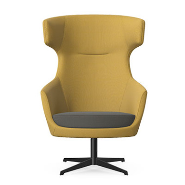 Ava Lounge Chair With Metal 4 Star Base