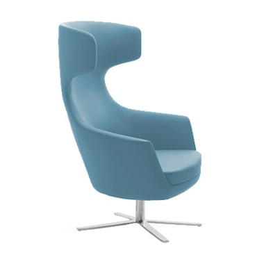 Ava Lounge Chair With Flat Metal Base