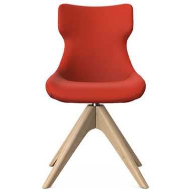 Nova Lounge Chair With Pyramidal Wooden Base