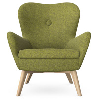 Rubi Lounge Chair With 4 Wooden legs