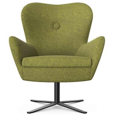 Rubi Lounge Chair With Flat Metal Base