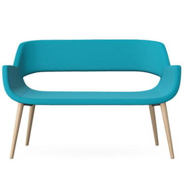 Fielder Lounge 2 Seater Sofa with Wooden Legs