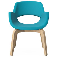 Fielder Lounge Chair with 4 Curved Wooden Legs