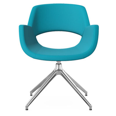 Fielder Lounge Chair with Pyramidal Aluminium Base