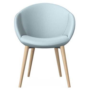 Elena Lounge Chair with 4 Wooden Legs