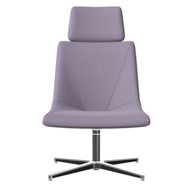 remi lounge extra large chair with headrest and 4 star aluminium base