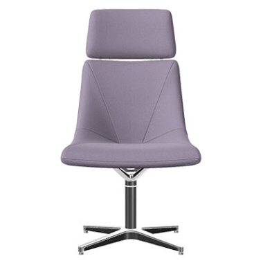 remi lounge large chair with headrest and 4 star aluminium base