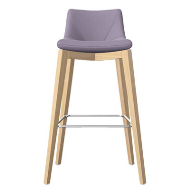 remi lounge stool 4 wooden legs