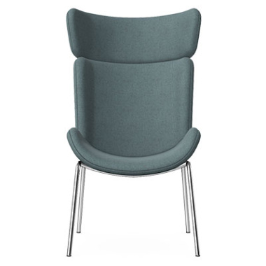 harpa lounge wingback chair 4 metal legs