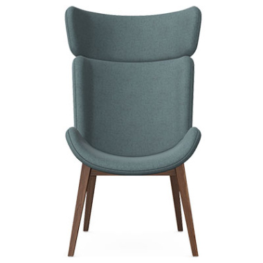 harpa lounge wingback chair 4 wooden legs