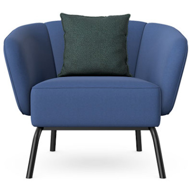 aspect single seat armchair with metal legs