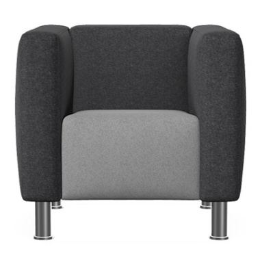 barra single seat armchair with metal legs