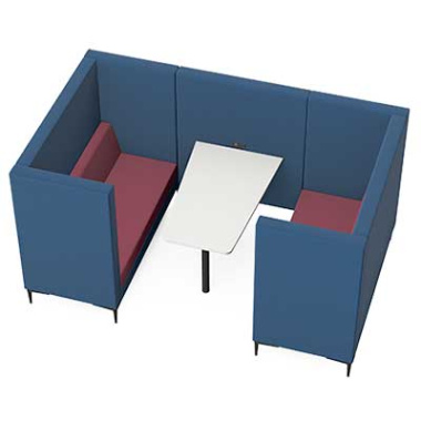 Element Four Seat Highback Booth EM2-B