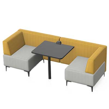 Oban Social Two Seat Low Back Booth - OB-SL-C4