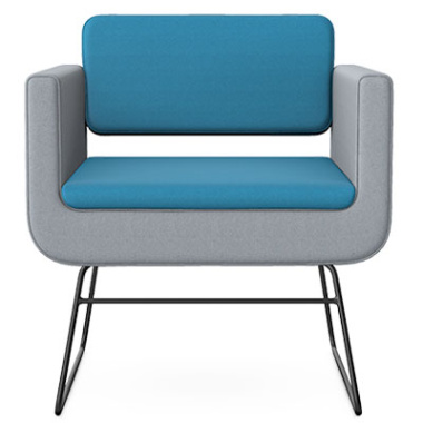 unos single seat armchair with metal sled base