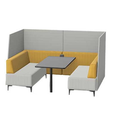 Oban Social Four Seat High Back Open End Booth - OB-SL-C8