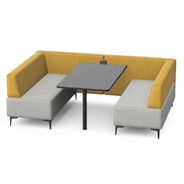 Oban Social Four Seat Low Back Booth - OB-SL-C5