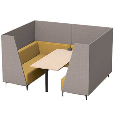 Oban Social Six Seat High Back Enclosed Booth - OB-SL-C12