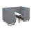encore2 four seater meeting pod with metal legs