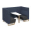 encore2 four seater open meeting booth with wooden frame