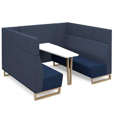 Encore2 Six Seater Meeting Pod with Wooden Frame ENC-POD06-WF