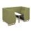 encore2 four seater meeting pod with woodenlegs