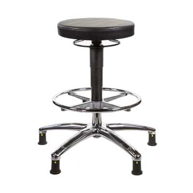 techsit-ESD-cleanroom-high-stool-with-footring-on-glides